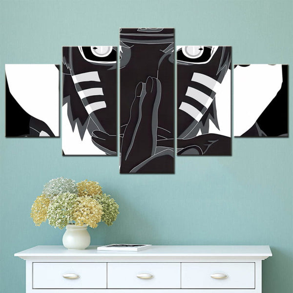 Vue de dos d'un des panneaux du tableau, montrant la toile de qualité tendue sur son châssis en bois, prête à être exposée.