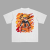 T-shirt Naruto Flamme Déchaînée blanc avec design flamboyant de Naruto