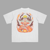 T-shirt Naruto Mode Chakra blanc avec design chakra enflammé
