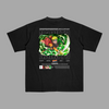 T-shirt Naruto Shippuden noir avec illustration de Naruto entouré d’une aura verte puissante