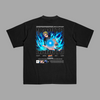 T-shirt Naruto Shippuden noir avec illustration de Naruto exécutant le Rasengan entouré d’énergie bleue