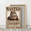 Affiche Usopp style vieilli sur papier kraft