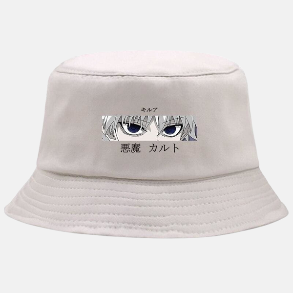 Bob beige avec les yeux de Kirua Zoldyck.