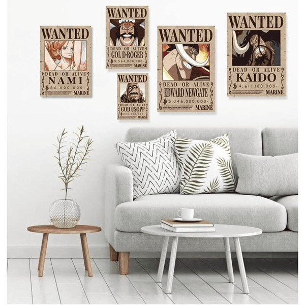 Posters One Piece encadrés avec fauteuil design