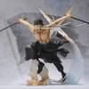 Zoro en pleine attaque, figurine fidèle au manga One Piece