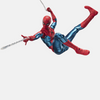 Figurine Spider-Man bleu métallisé et rouge 