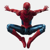 Figurine Spider-Man bleu métallisé et rouge 