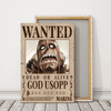 Impression de qualité HD avec détails du visage de Usopp