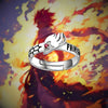 Bague de Natsu Dragnir de Fairy Tail avec des effets de flammes symbolisant sa magie de Chasseur de Dragon de Feu