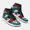 La paire de baskets Trunks du Futur, montrant les détails de la chaussure gauche et droite.