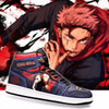 Vue arrière des baskets Yuji Itadori, montrant les détails sur le talon de la chaussure.