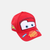 Casquette enfant rouge avec le visage de Flash McQueen et le logo Rust-eze sur le côté.