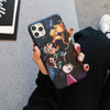 Coque pour iPhone avec une illustration du groupe de Tanjiro, Nezuko, Zenitsu et Inosuke de l'anime Demon Slayer.