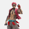 Vue de profil de la figurine Akaza en posture de combat.