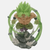 Figurine de Broly en Super Saiyan Légendaire (LSSJ) de Dragon Ball Z, entouré d'une aura d'énergie verte, vue de face.