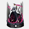 Figurine de Byakuya Kuchiki de Bleach, déchaînant son Bankai Senbonzakura Kageyoshi avec une vague de pétales de cerisier.