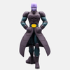 Figurine de Hit, l'assassin de l'Univers 6 (Dragon Ball Super), vue de face dans sa tenue de combat violette.