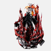 Figurine de Ichigo Kurosaki de Bleach dans sa forme Vasto Lorde, entouré d'un vortex de Reiatsu rouge et noir.
