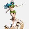 Figurine de Nelliel Tu Odelschwanck de Bleach dans sa forme Resurrección "Gamuza", en centaure avec sa lance.