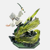 Vue de dos de la figurine de Sanemi en action.