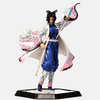 Figurine de Shinobu Kocho, le Pilier de l'Insecte de Demon Slayer, dans une pose élégante avec son haori déployé.