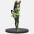 Figurine de Tsuyu Asui (Froppy) de My Hero Academia, en tenue de héros, dans une pose accroupie prête à bondir.