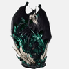 Figurine de Ulquiorra Cifer de Bleach dans sa forme Resurrección Segunda Etapa, avec ses ailes noires et des effets d'énergie verte.
