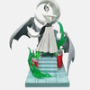 Figurine de Ulquiorra Cifer de Bleach dans sa première forme Resurrección, Murciélago, avec ses grandes ailes de chauve-souris et son masque à cornes.