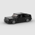 Kit de construction d'une BMW M3 E30 noire en briques, montrant la vue de trois-quarts avant.