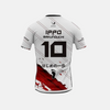 Vue de dos du maillot de foot d'Ippo Makunouchi, montrant le nom "IPPO" et le numéro 10.
