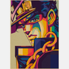 Poster artistique et très coloré de Jotaro Kujo, le héros de JoJo's Bizarre Adventure Stardust Crusaders.