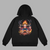 Sweat Luffy Enchaîné en Flammes, version noire avec illustration de Luffy enchaîné entouré de flammes, univers One Piece