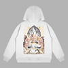 Sweat Vegeta Explosion d’Énergie blanc dos, Vegeta concentrant son énergie avec éclairs dorés Dragon Ball