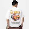 Vue arrière du T-shirt noir Flash McQueen.