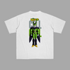 T-shirt Cell Forme Parfaite, version blanche avec illustration de Cell debout en posture intimidante, univers Dragon Ball Z