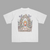 T-shirt Luffy Portail Mystique blanc avec illustration au dos inspirée de One Piece