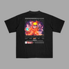 T-shirt Naruto Shippuden noir avec design Naruto Kyubi et ses compagnons de Konoha